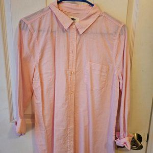 Old Navy Long Sleeve Pink Button Down Shirt, Womens, Size Medium, Worn Once